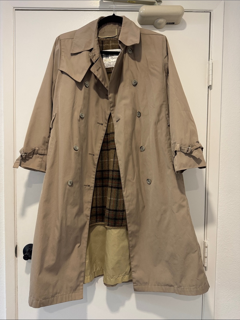 Vintage London Fog Trench Coat with Removable Plaid Lining